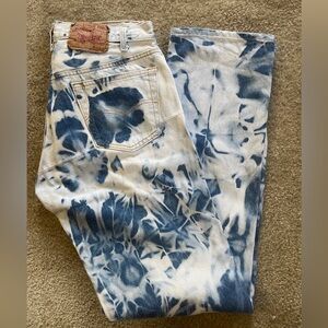 Levi's Vintage 1980’s 501 Blue Bleach Washed Straight Leg Jeans